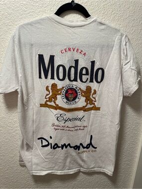 Diamond Supply Co Men’s T-Shirt Modelo Especial White Crew Neck S/S Size M